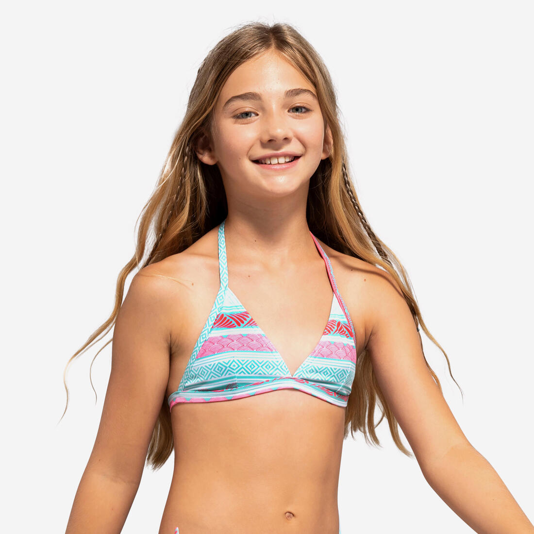 HAUT DE MAILLOT DE BAIN FILLE TRIANGLE TEA 100