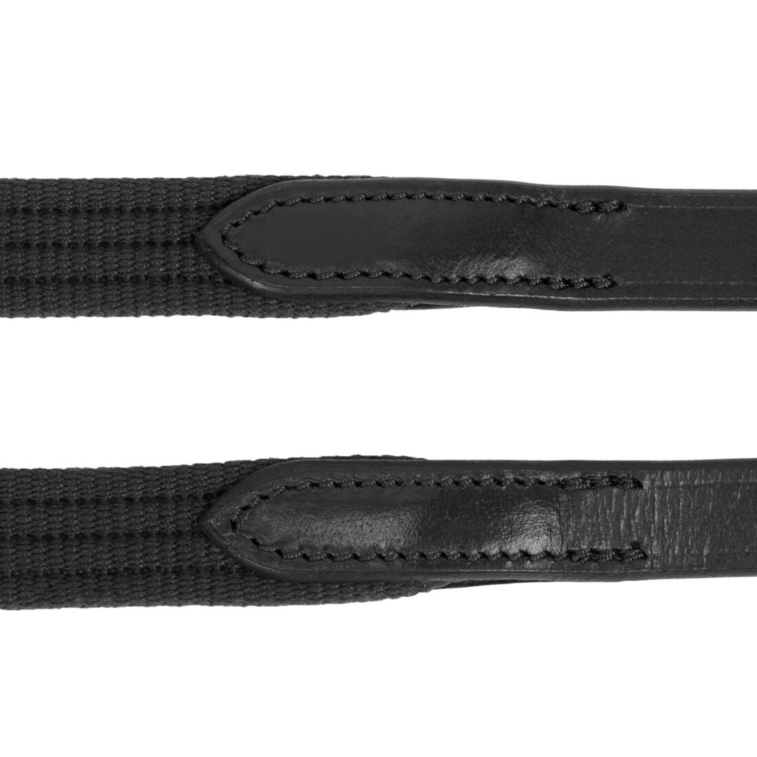 Rênes équitation cuir grip Cheval - 500 marron