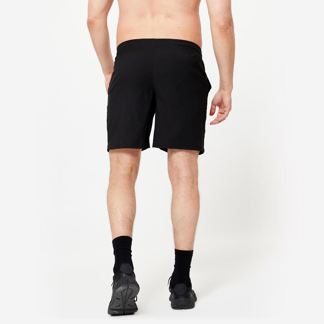 Short de fitness basic respirant homme - noir