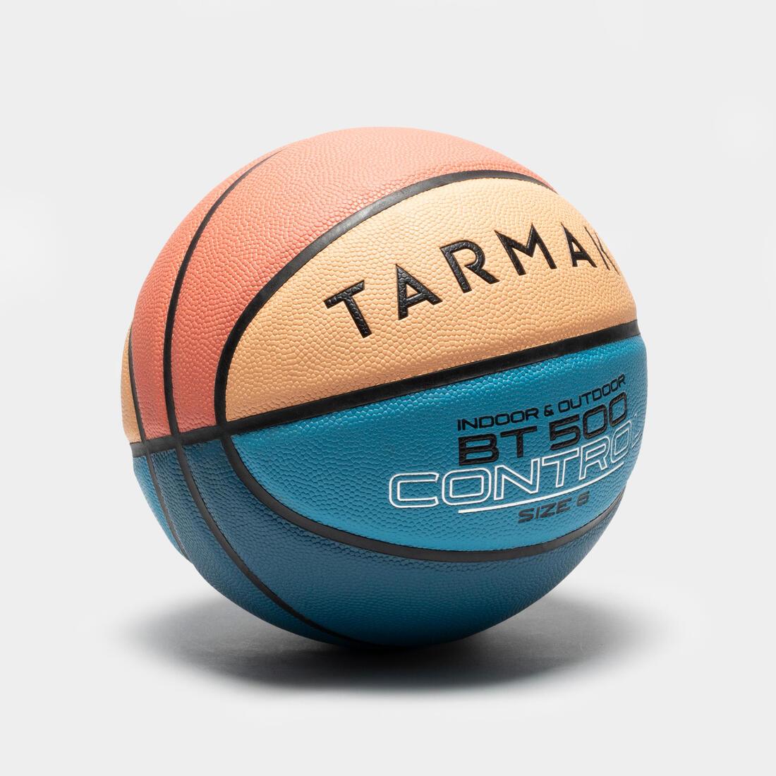 Ballon de basketball taille 6 - BT500 bleu orange