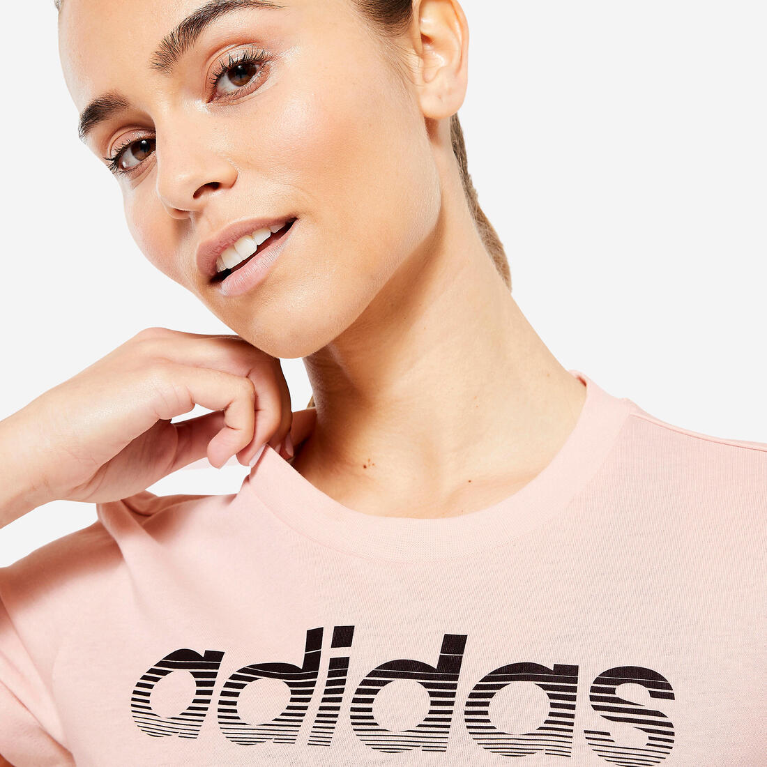 T-SHIRT DE FITNESS SOFT TRAINING ADIDAS FEMME ROSE