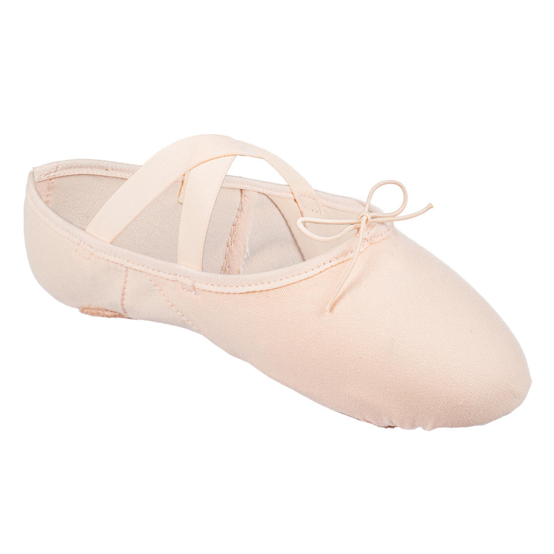 Demi-pointes danse classique bi-semelles en toile stretch saumon tailles 41-42