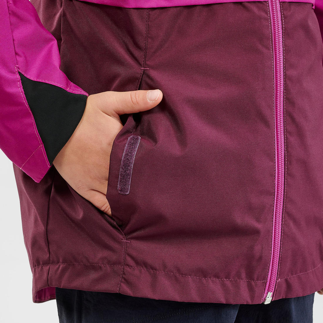 Veste imperméable de randonnée - MH500 violette - enfant 7-15 ans