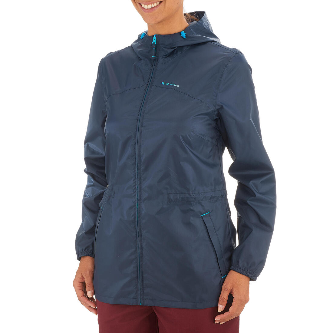 Veste coupe vent et déperlante de randonnée - Raincut Full Zip - Femme