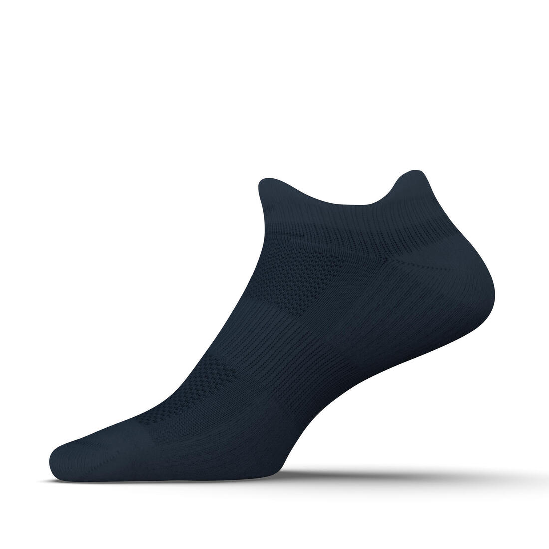 CHAUSSETTES DE RUNNING INVISIBLES RUN500 BLEUES ARDOISE X2