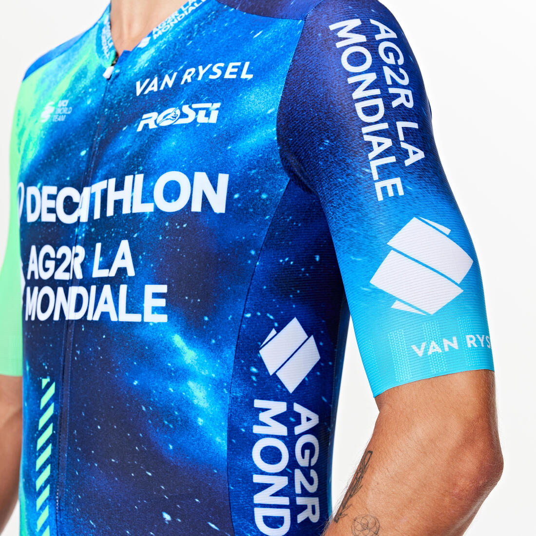 Maillot vélo route manches courtes - decathlon ag2r la mondiale team replica