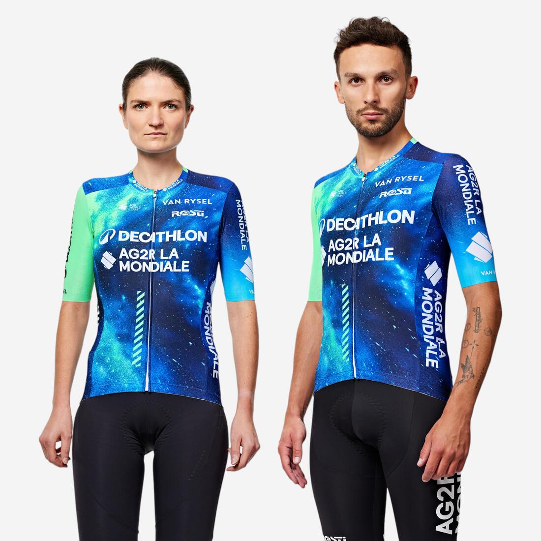 Maillot vélo route manches courtes - decathlon ag2r la mondiale team replica