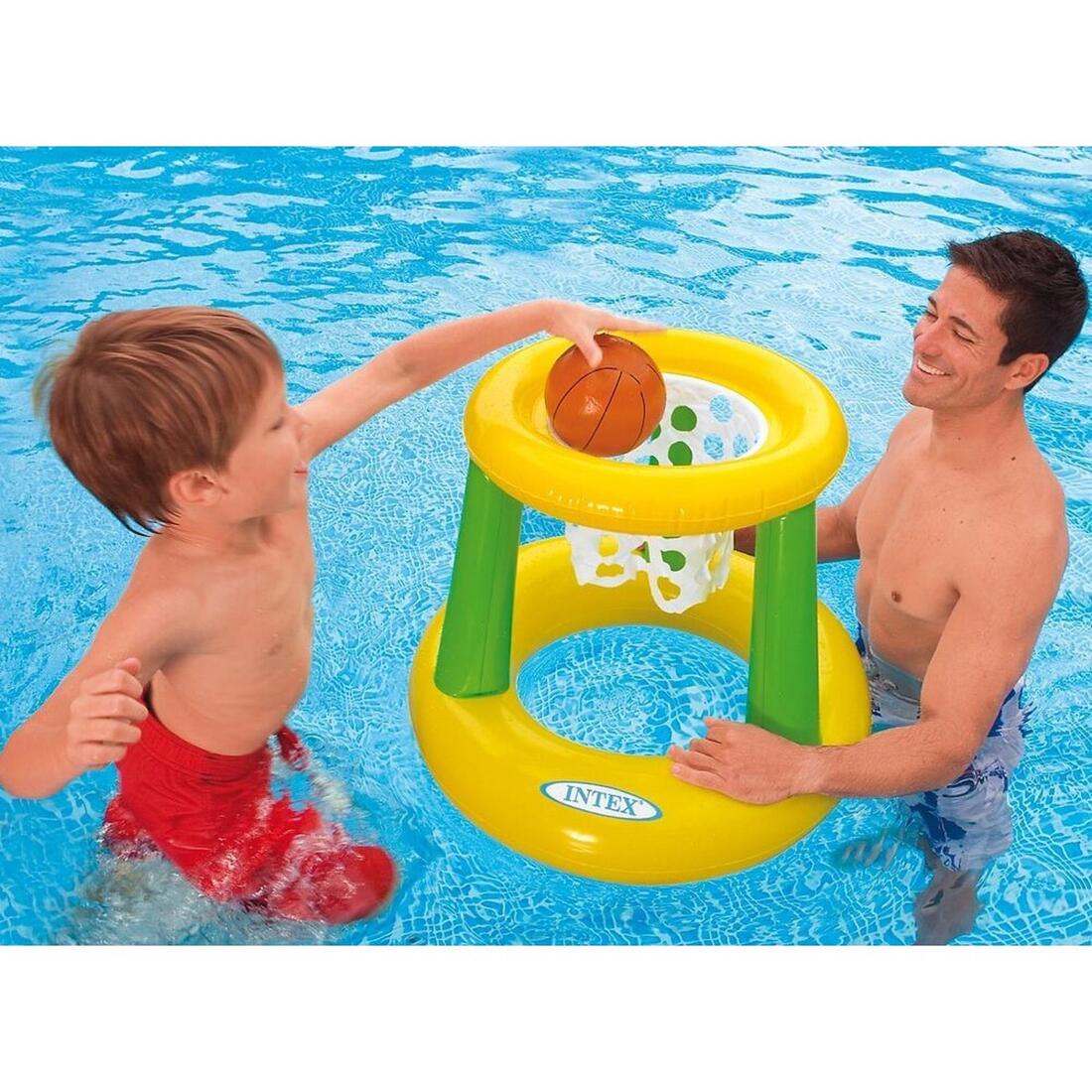 JEUX PANIER DE BASKET-BALL FLOTTANT AQUATIQUE INTEX ENFANTS ORANGE/JAUNE