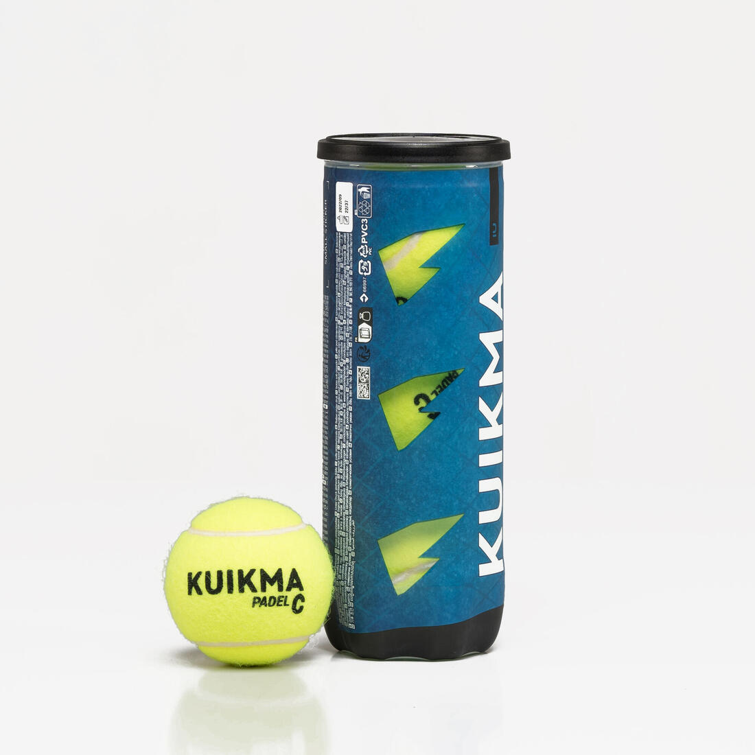 Tube de 3 balles de padel pressurisées - Kuikma PB Control