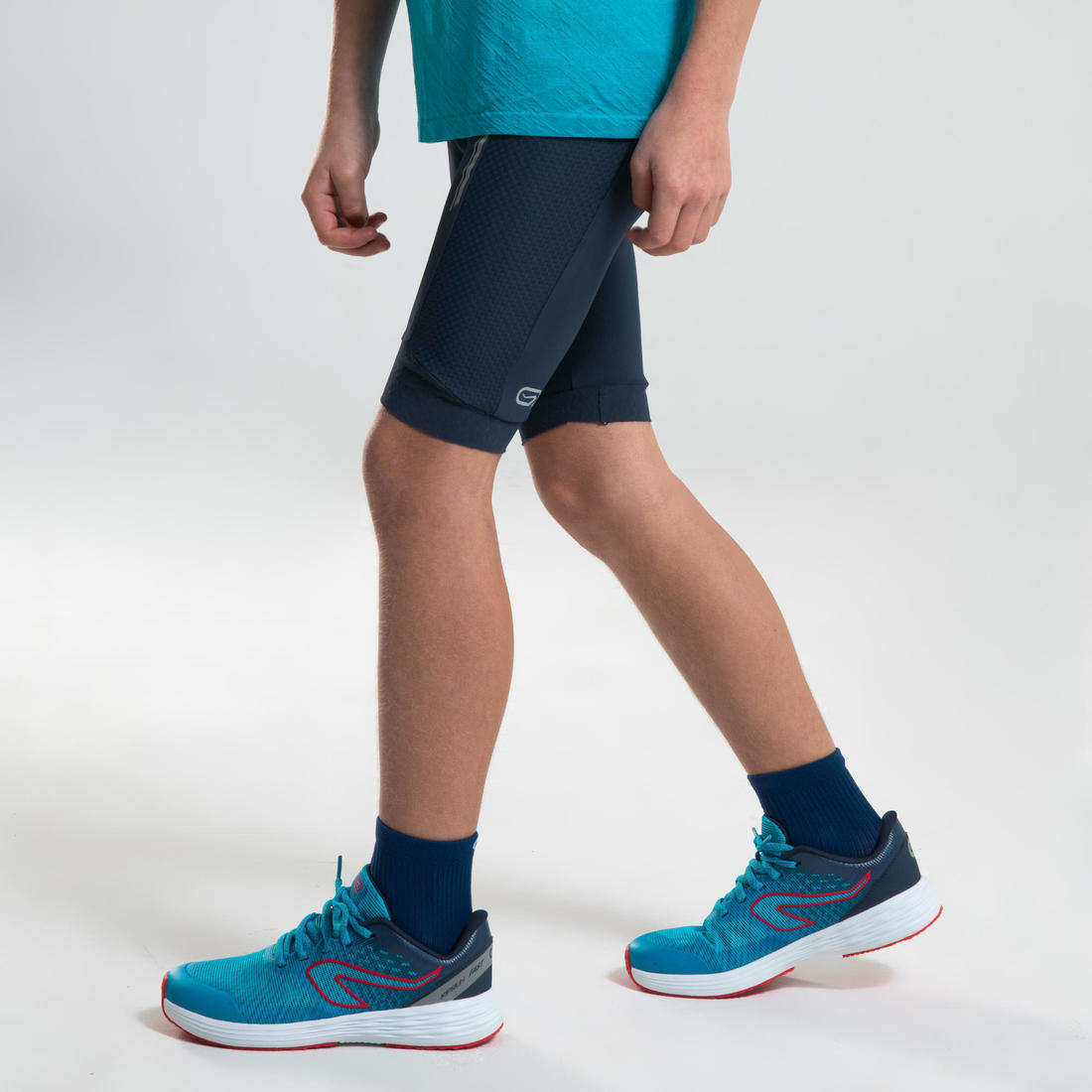 CUISSARD RUNNING ENFANT - KIPRUN DRY+ MARINE