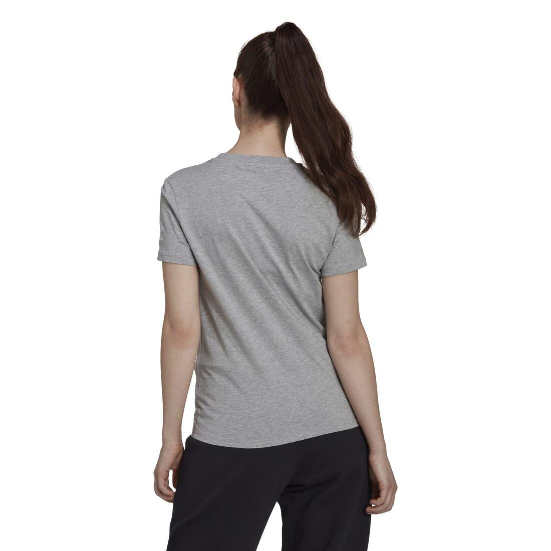 T-SHIRT DE FITNESS ADIDAS FEMME GRIS