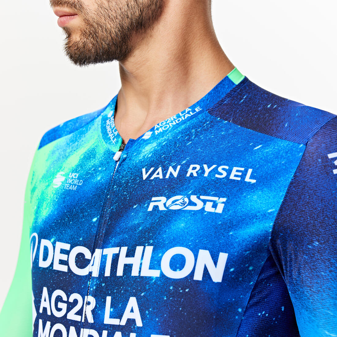 Maillot vélo route manches courtes - decathlon ag2r la mondiale team replica