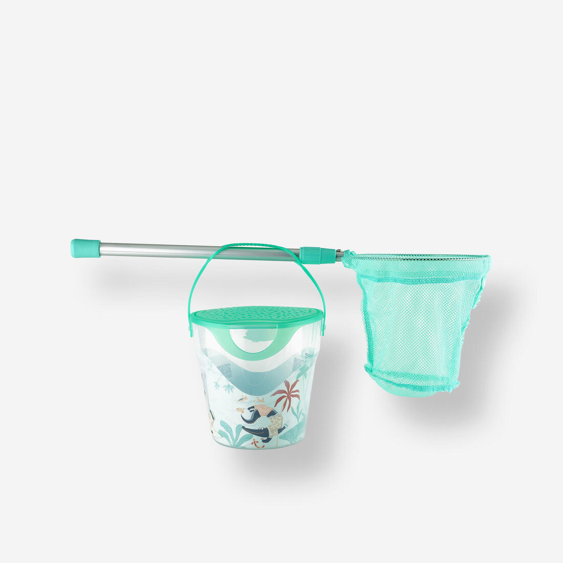 Kit découverte de la pêche seau et épuisette Menthe