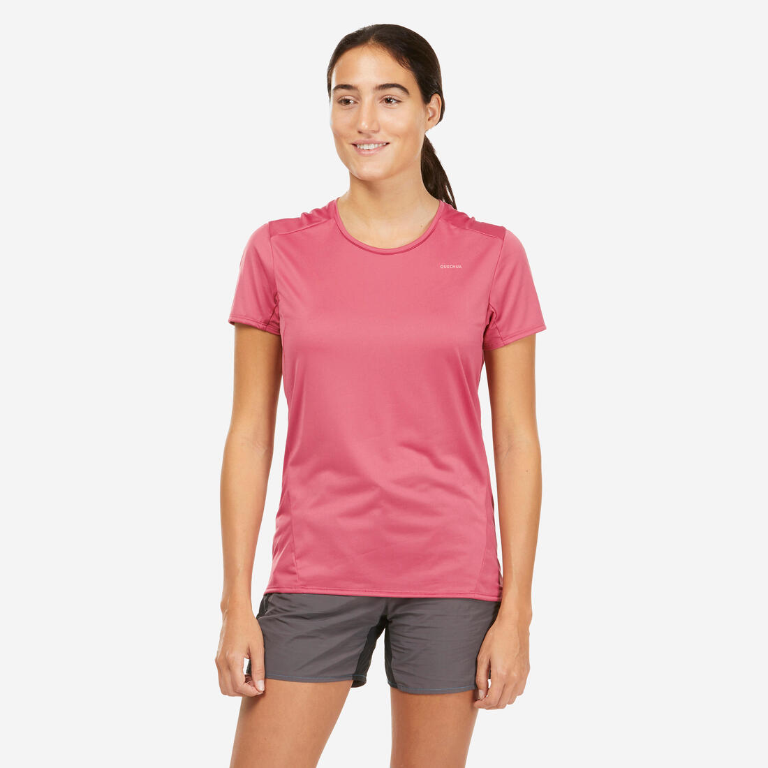 T-shirt manches courtes de randonnée montagne - MH100 - Femme