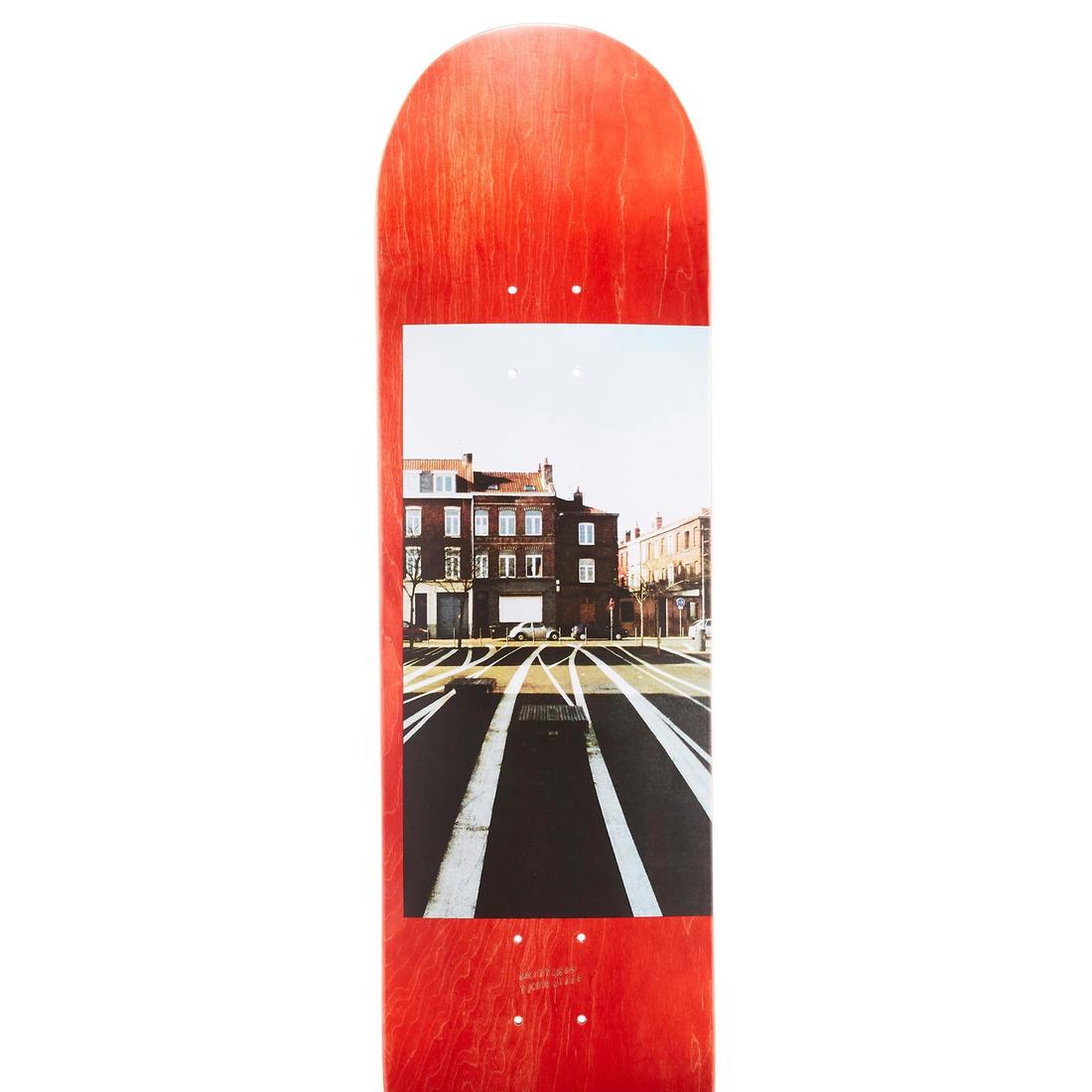 PLANCHE DE SKATE EN ERABLE DK120 GREETINGS TAILLE 8.5" COULEUR ROUGE.