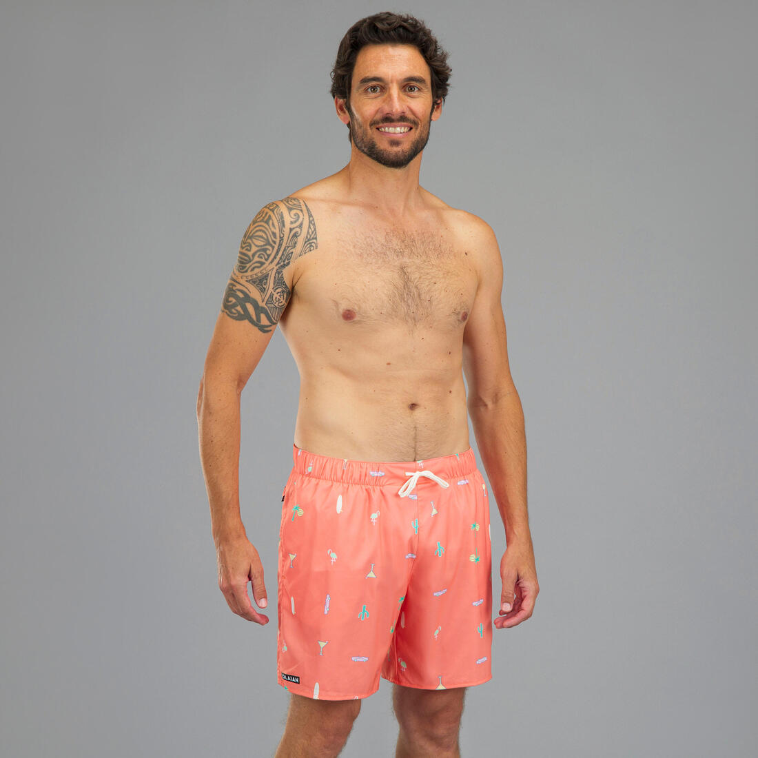 Surf boardshort standard 100 VENICE BLUE