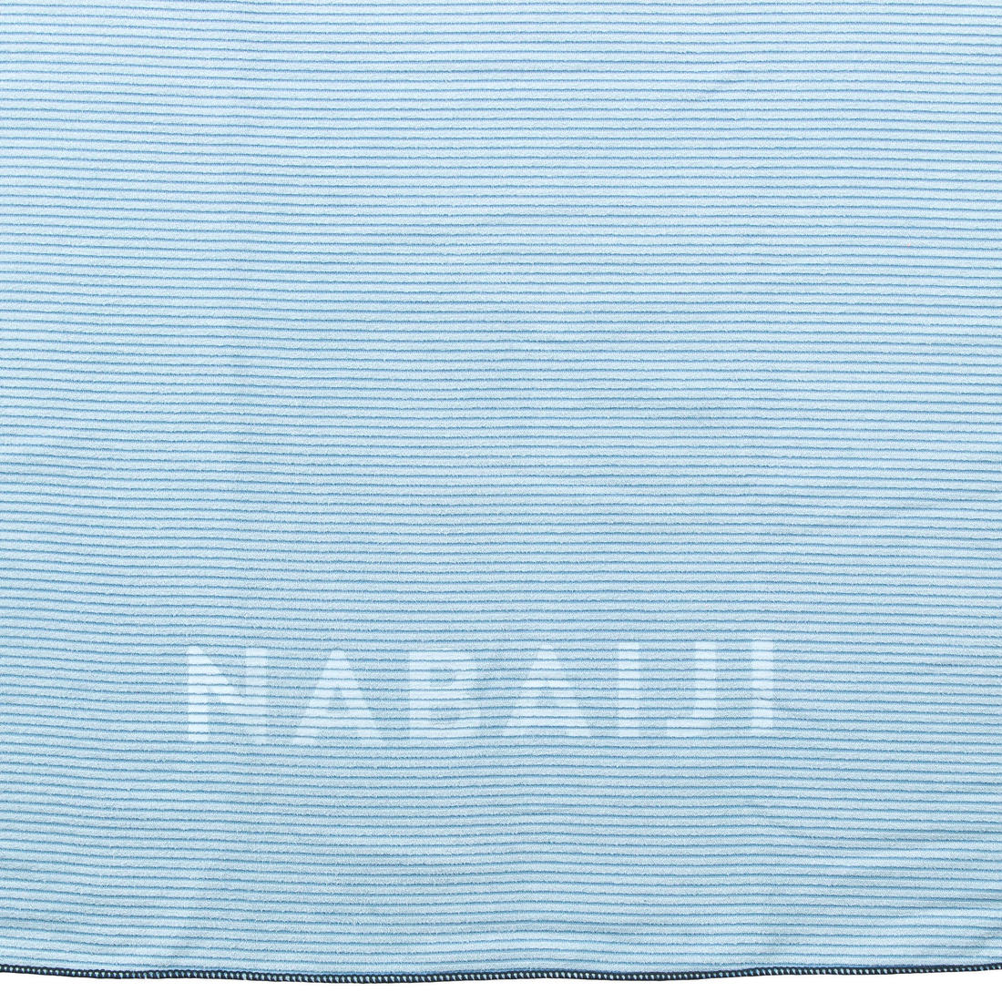 Serviette de bain microfibre à rayures bleu foncé taille L 80 x 130 cm