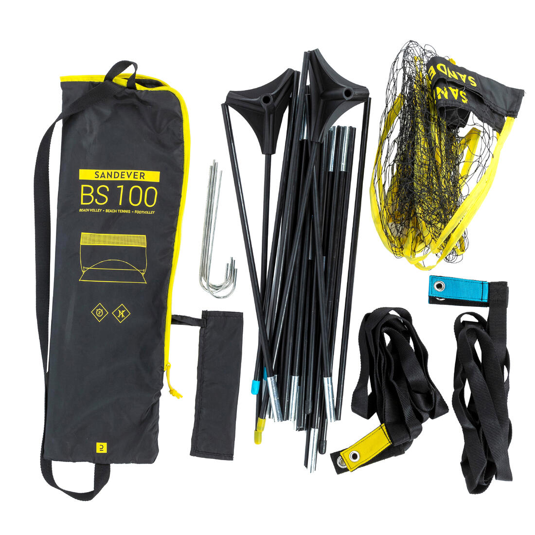 Set (Filet et poteaux) de Beach Sport d'initiation BS100