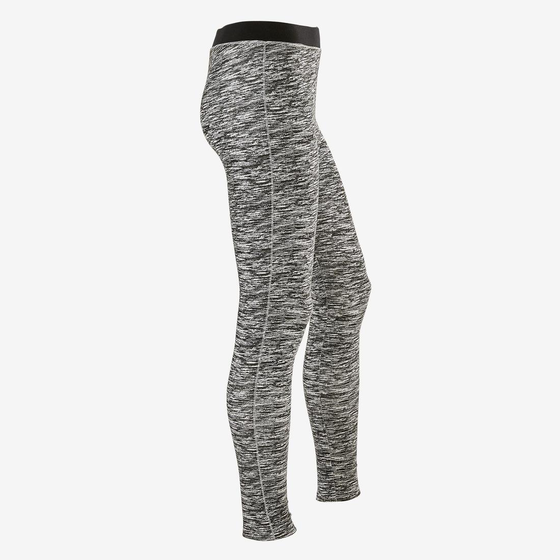 Legging coton respirant 500 fille GYM ENFANT noir imprimé