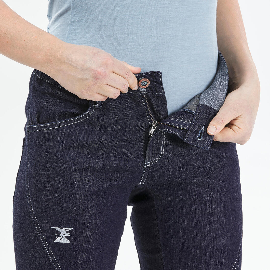 JEAN D'ESCALADE STRETCH - VERTIKA FEMME BLEU COSMOS