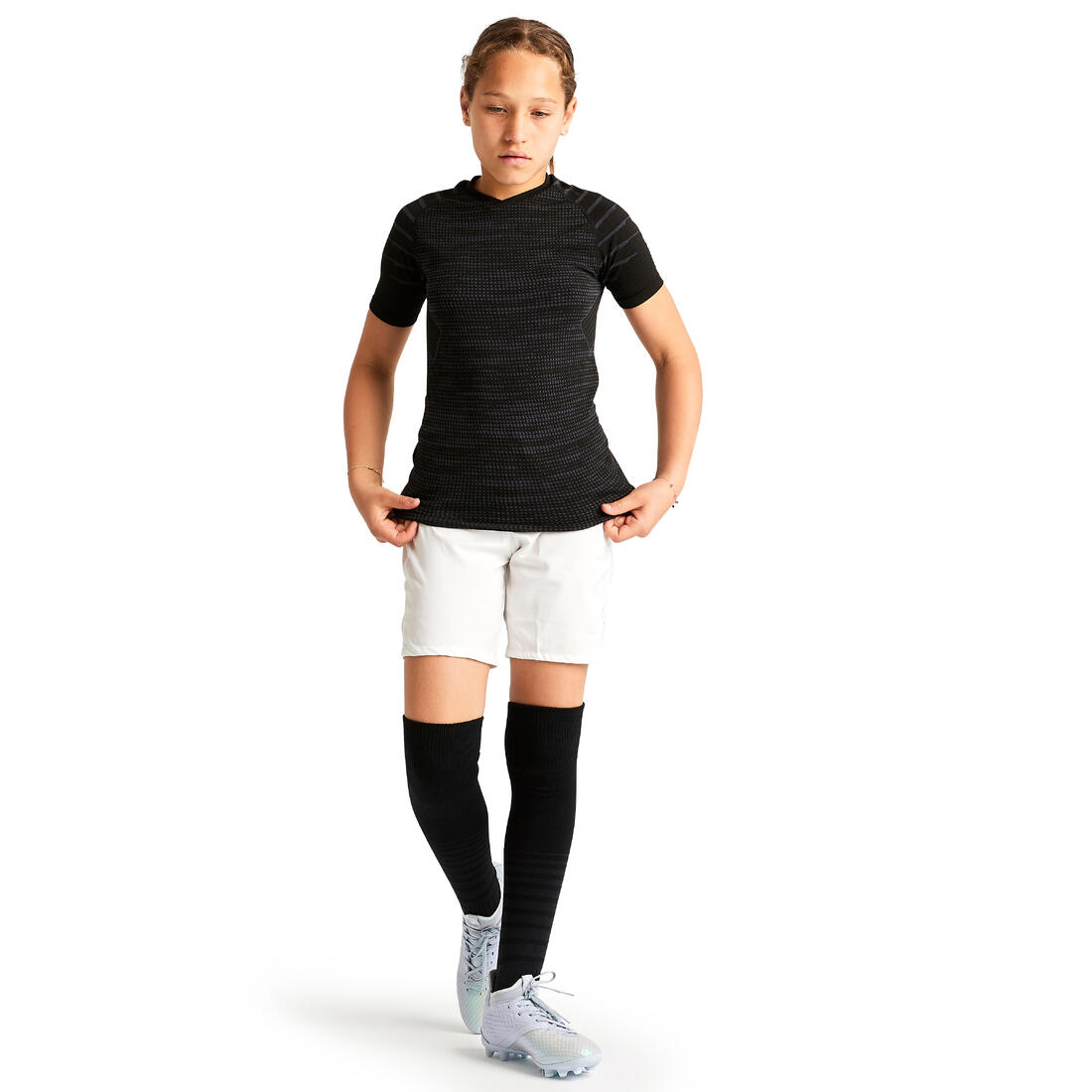 SOUS-VETEMENT THERMIQUE HAUT MANCHES COURTES  ENFANT NOIR KEEPDRY 500