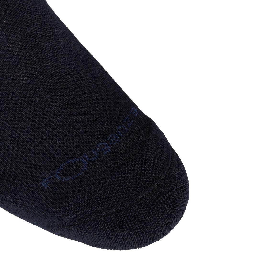 Chaussettes équitation enfant et adulte LOSANGES gris chiné/bleu ciel  X 2 paire