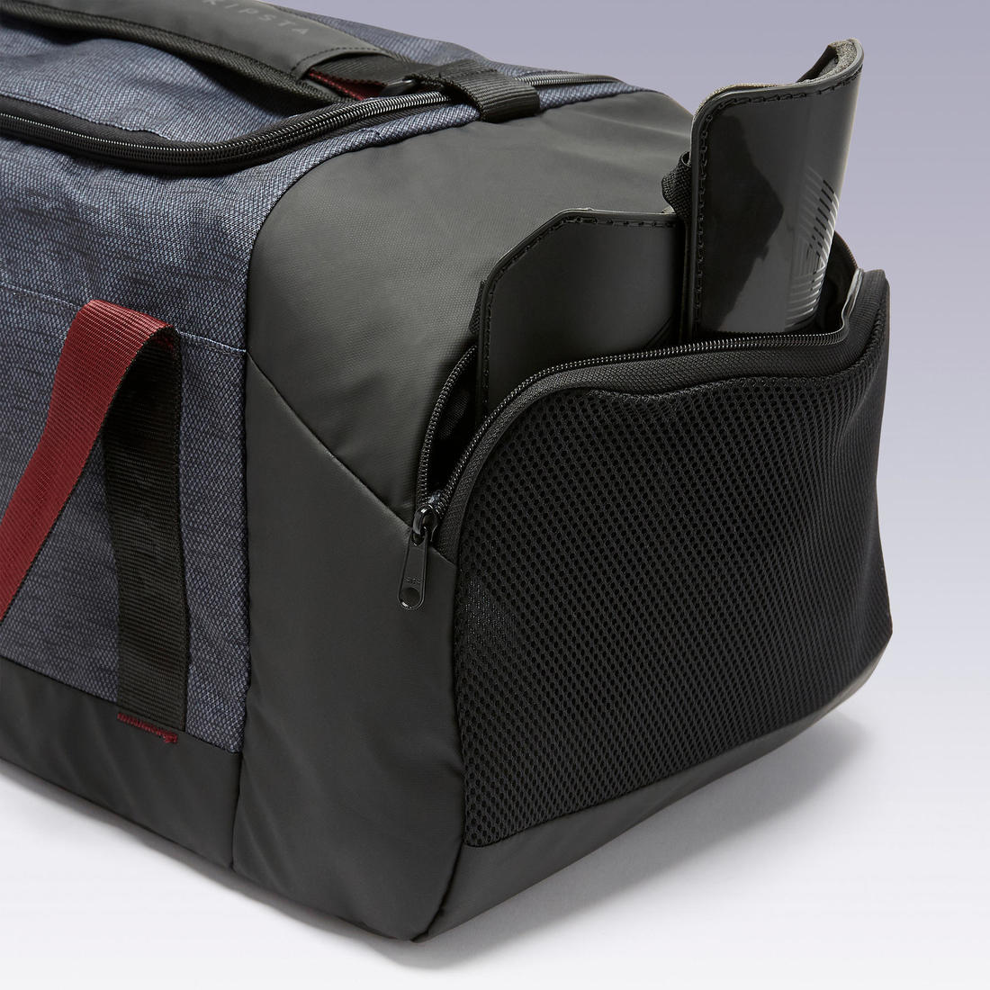 Sac de sport rigide et déperlant 55L,  noir et