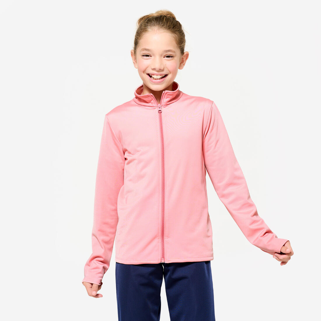 Survêtement enfant synthétique respirant - Gym'y rose et pantalon marine