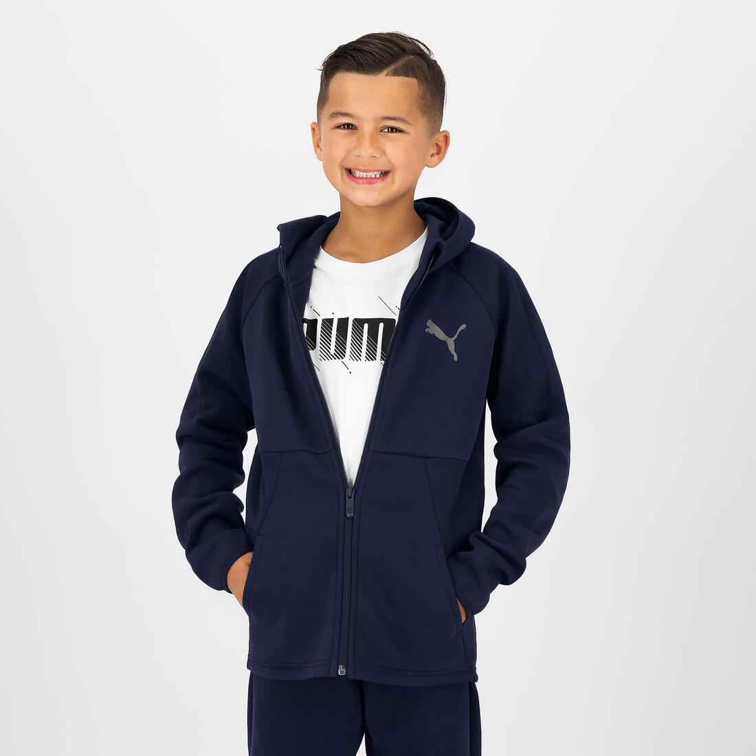 Veste à capuche Puma enfant - bleu