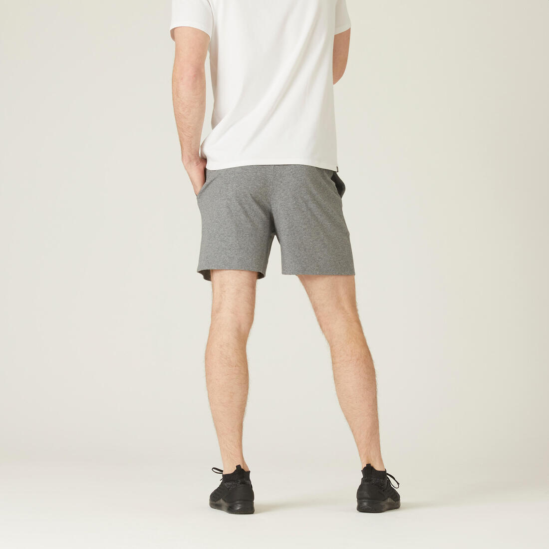 Short court Fitness Homme - 100 gris foncé