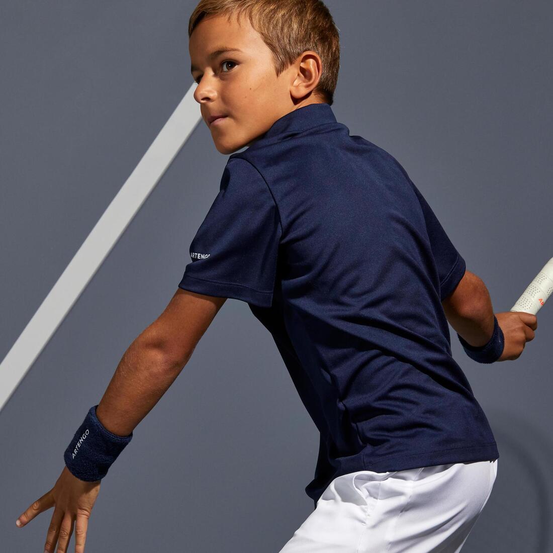 Polo de tennis enfant - TPO100 blanc