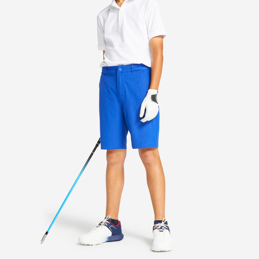 SHORT GOLF ENFANT - MW500 BLEU MARINE