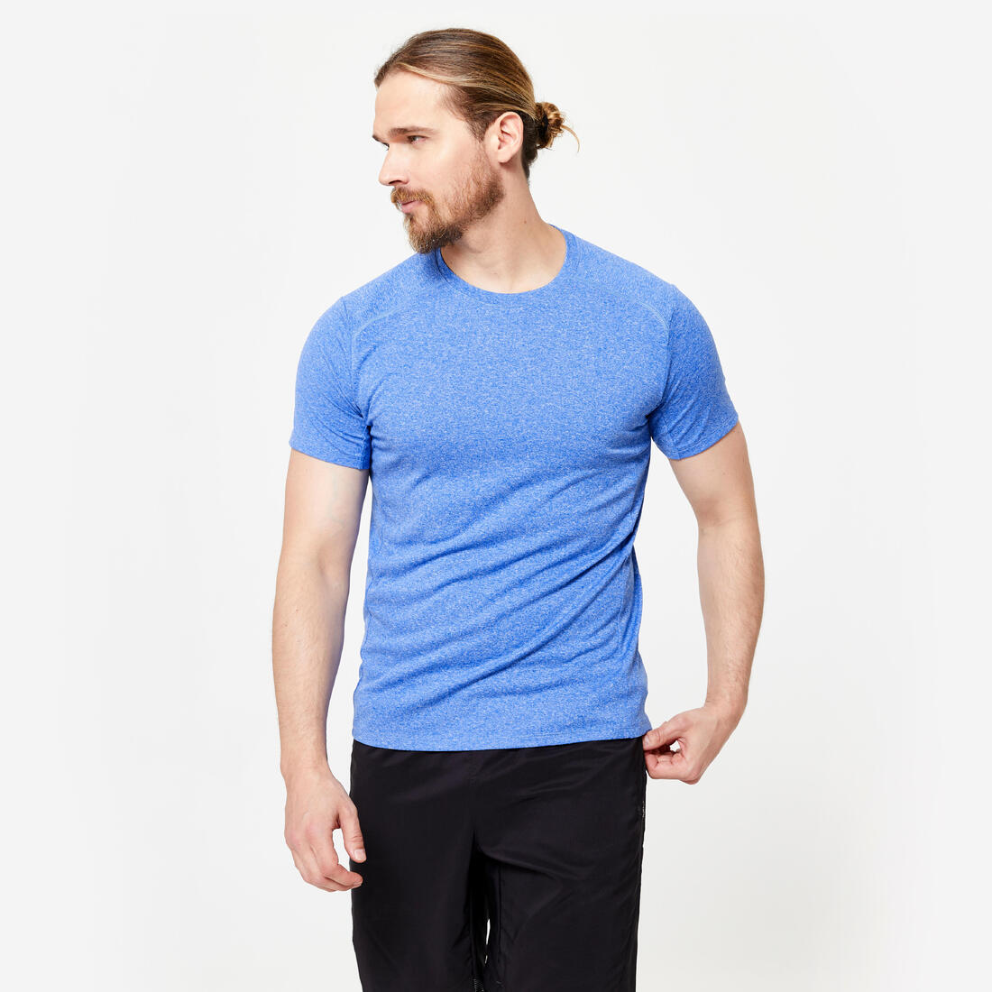 T-shirt de fitness essentiel respirant col rond homme chiné