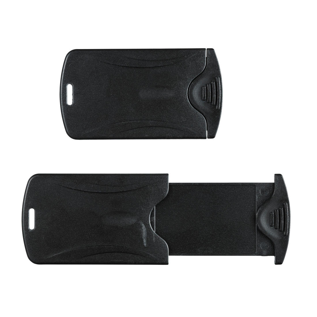 Lot de 2 porte-étiquettes de bagage TRAVEL noir