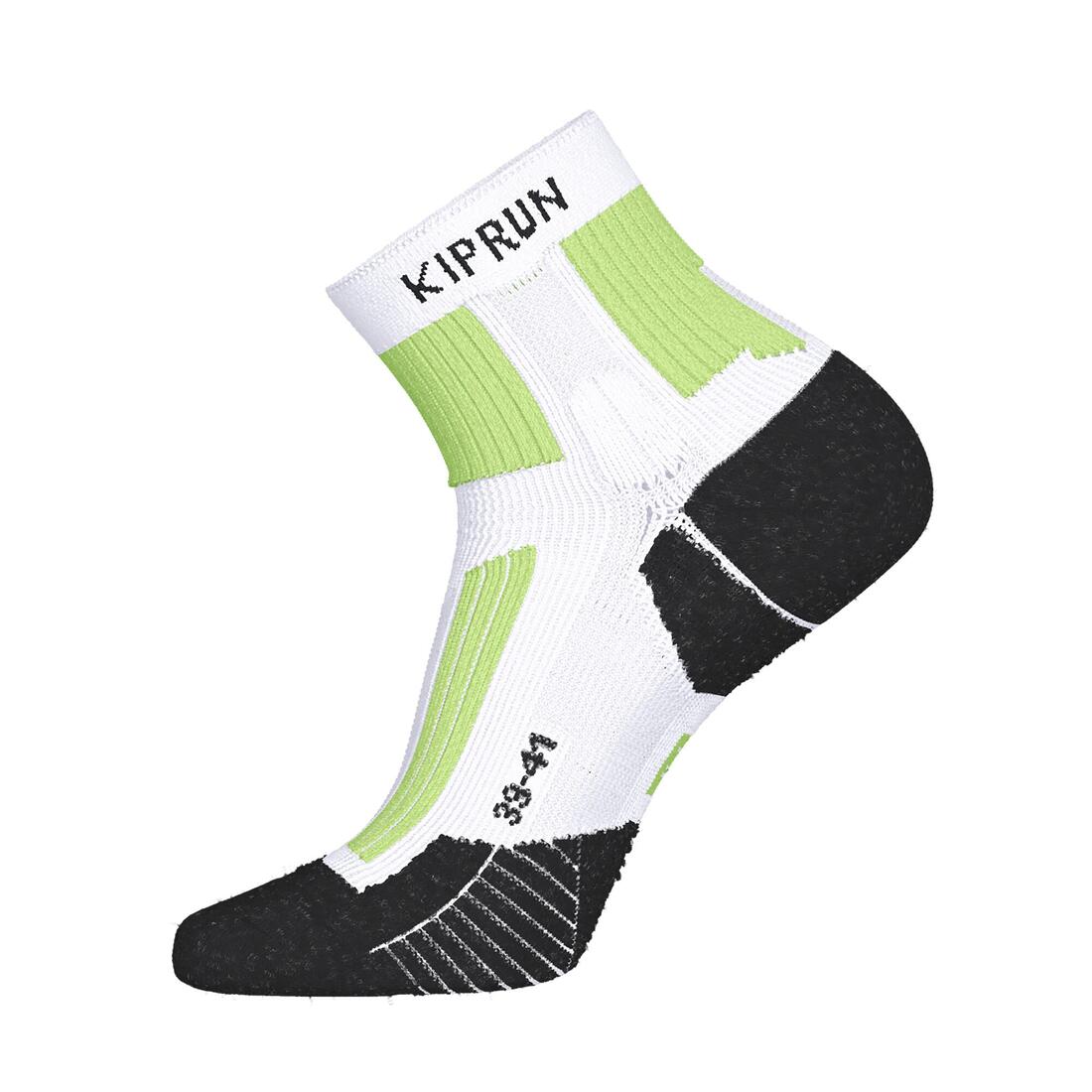 Chaussettes de running KIPRUN XTECHNO run900 X blanches / vertes