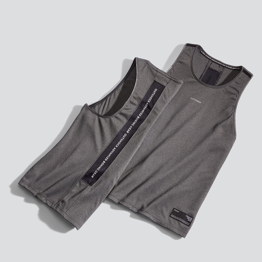 DÉBARDEUR DE BOXE FEMME 500 GRIS