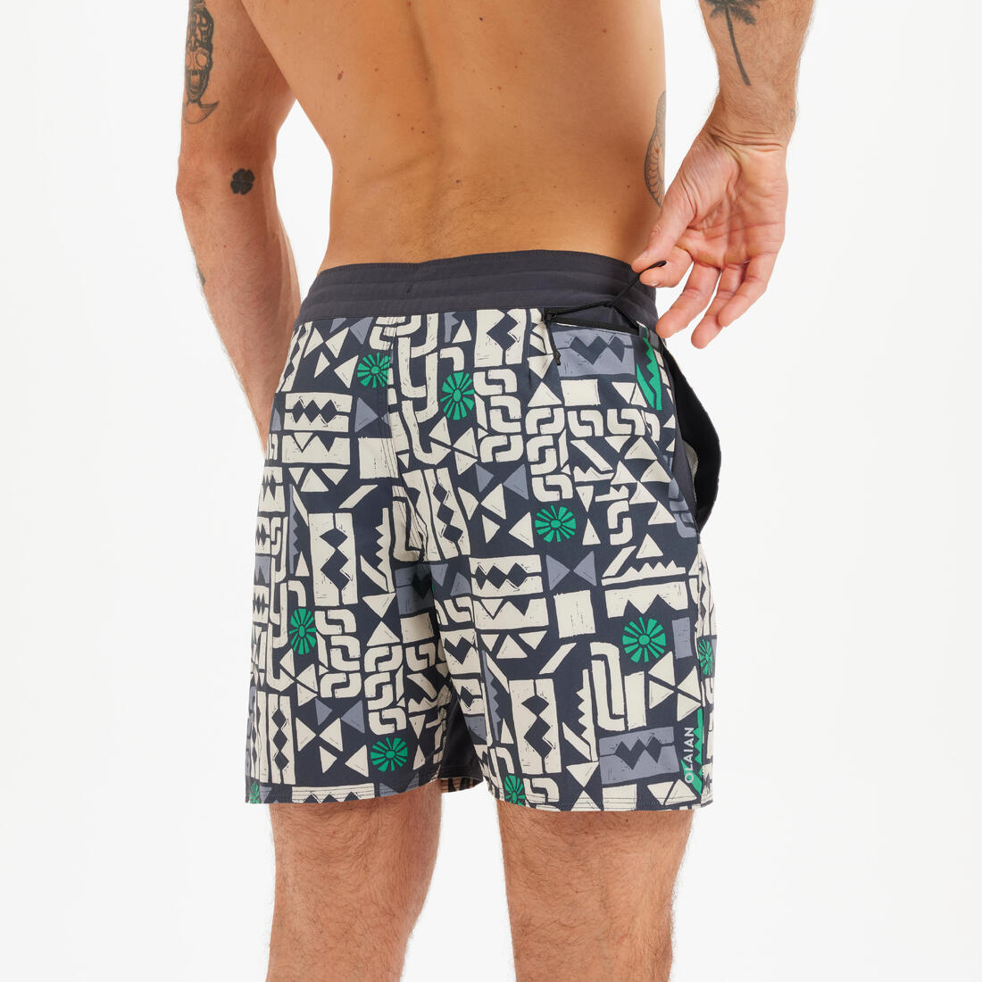 Boardshort surf 500 17" GOOD BLUE