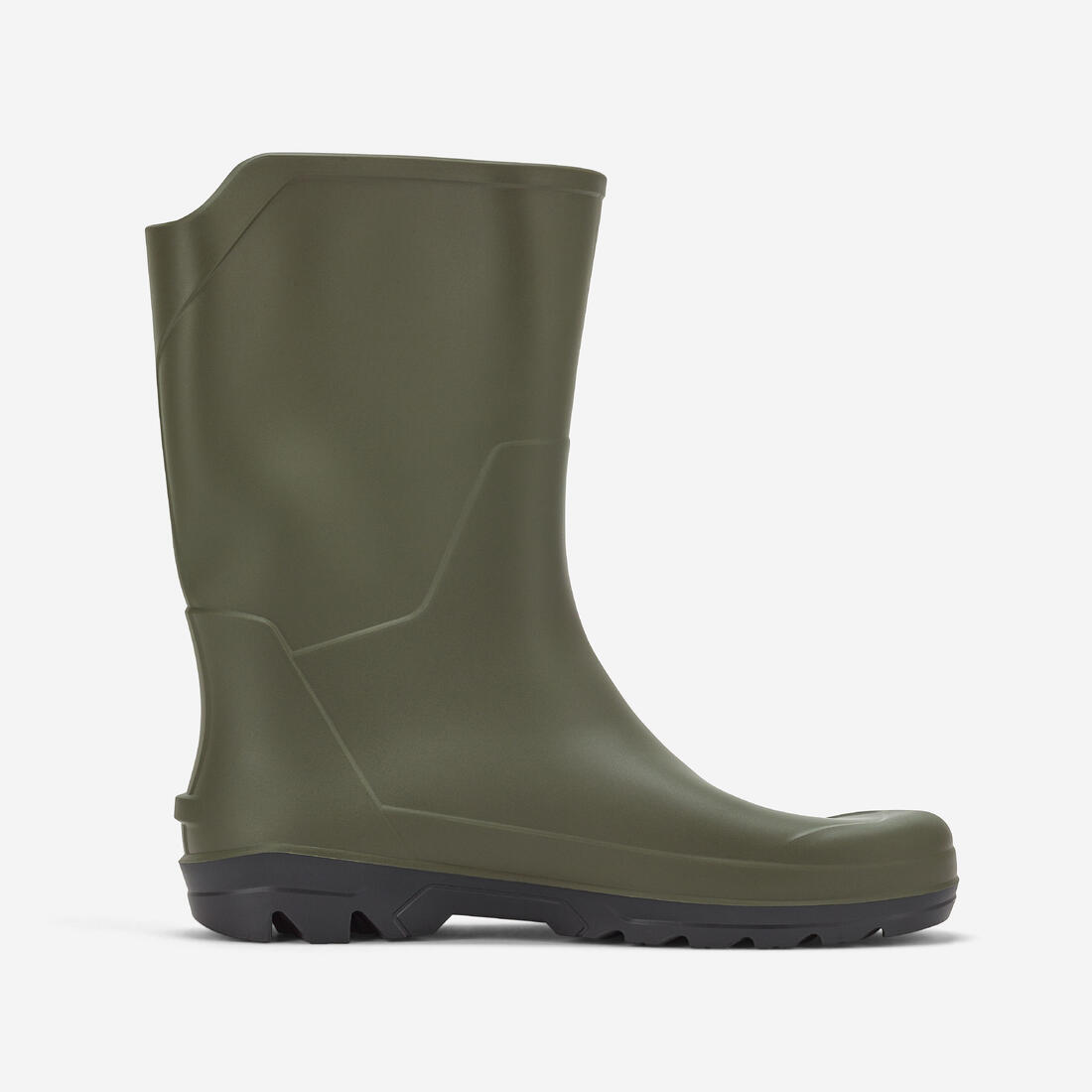 Bottes de pluie imperméables courtes et légères homme LAND 100 vertes