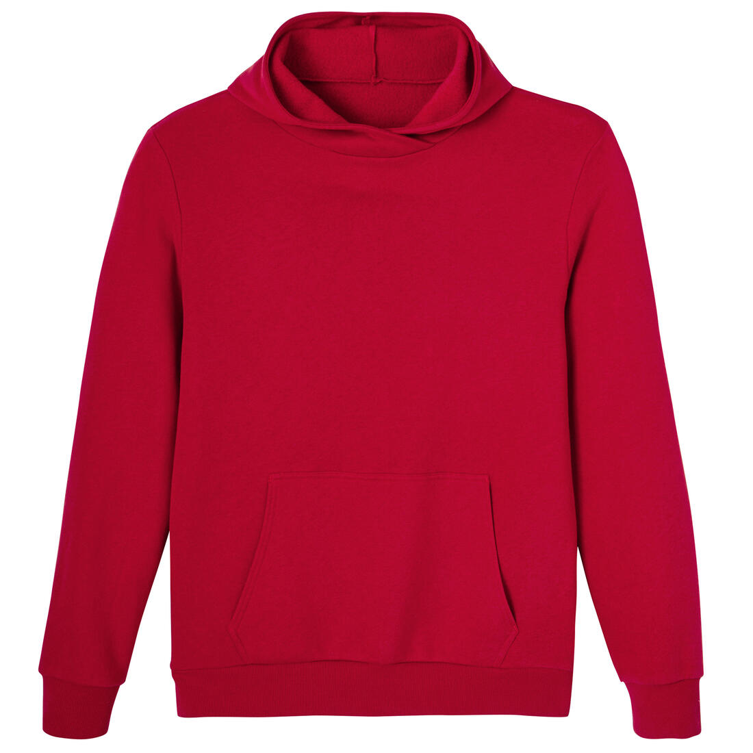 Sweat crew à capuche Fitness homme - 100 Rouge grenat