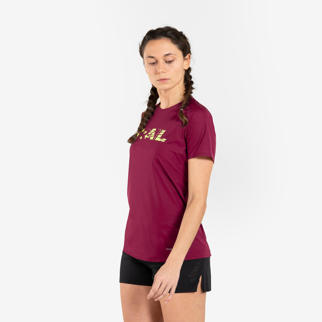 T-SHIRT DE TRAIL RUNNING MANCHES COURTES GRAPH FEMME LILA