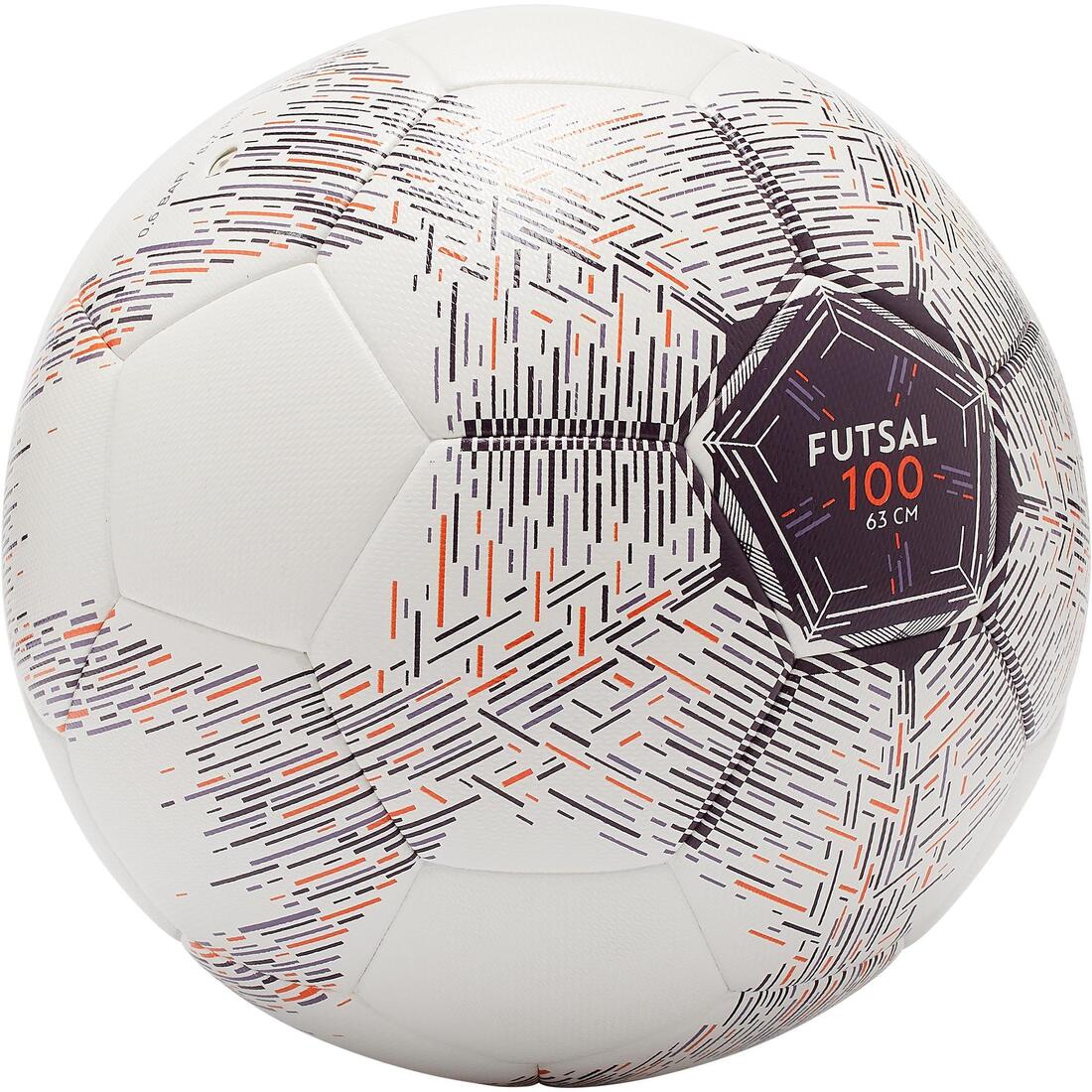 Ballon de Futsal taille 4 (périmètre 63cm) Rouge et blanc