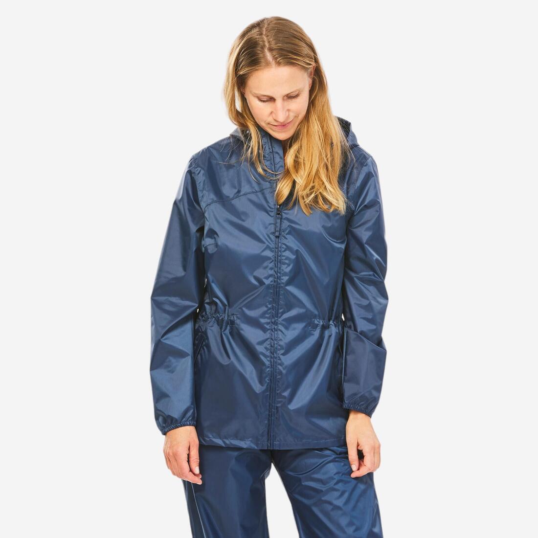 Veste coupe vent et déperlante de randonnée - Raincut Full Zip - Femme