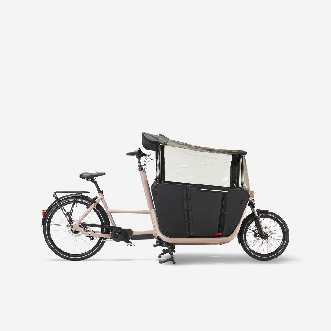 Velo cargo electrique biporteur famille f900e taupe