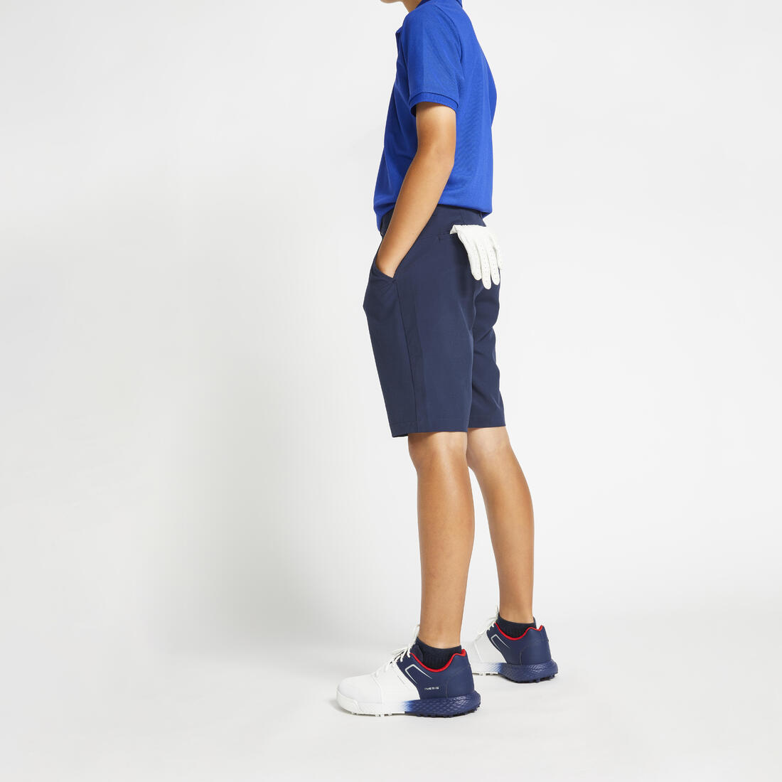 SHORT GOLF ENFANT - MW500 BLEU MARINE