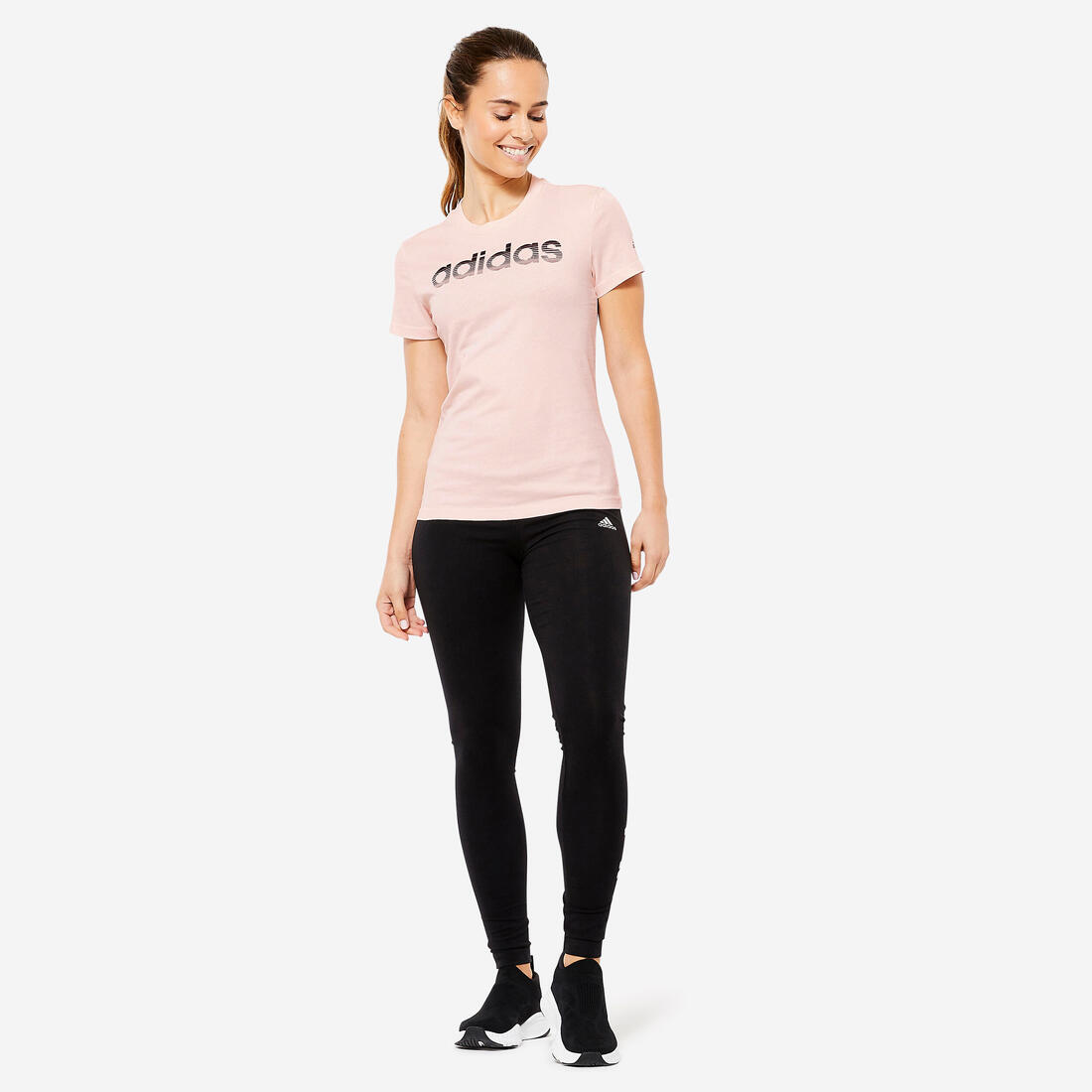 T-SHIRT DE FITNESS SOFT TRAINING ADIDAS FEMME ROSE