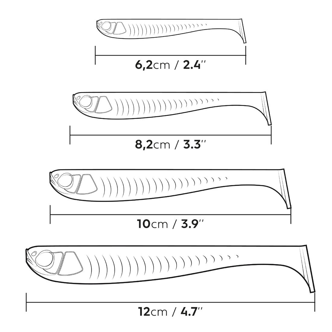 LEURRE SOUPLE SHAD AVEC ATTRACTANT WXM YUBARI SHD 100 GREMILLE