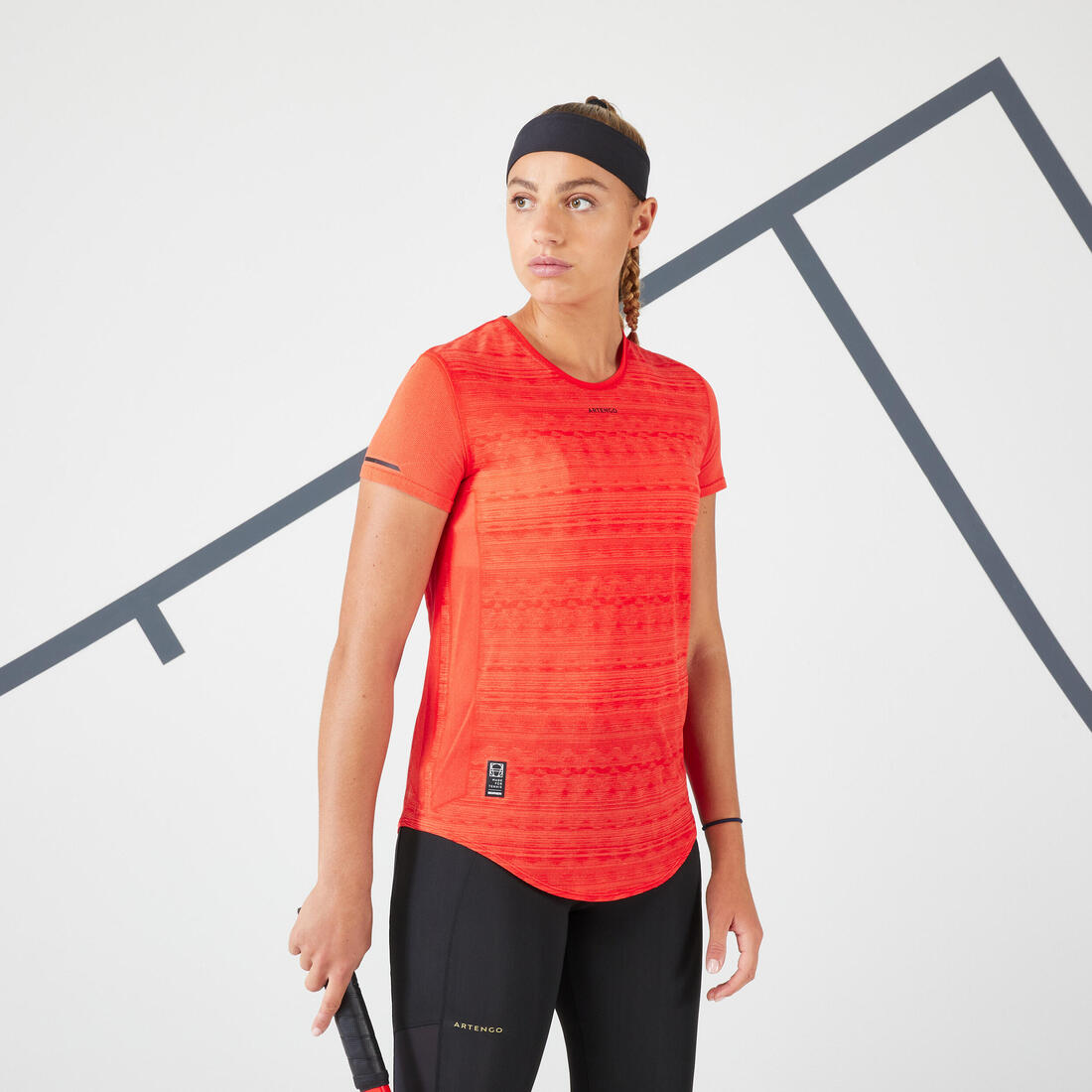 T-shirt tennis light femme - Ultra light 900 corail