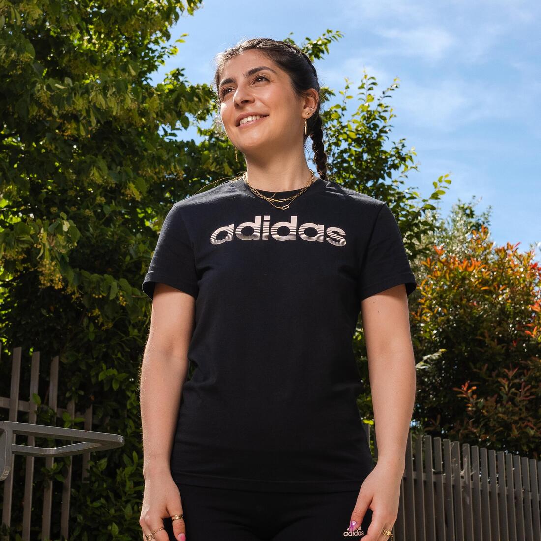 T-SHIRT DE FITNESS SOFT TRAINING ADIDAS FEMME NOIR