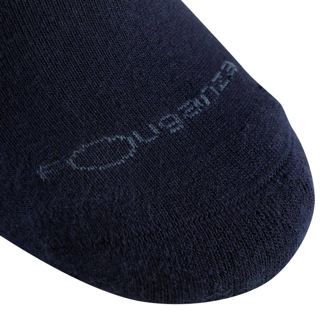 Chaussettes équitation enfant et adulte LOSANGES gris chiné/bleu ciel  X 2 paire