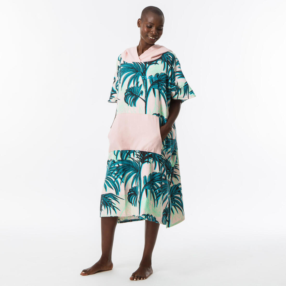 PONCHO SURF 500 ADULTE Print Flamingo